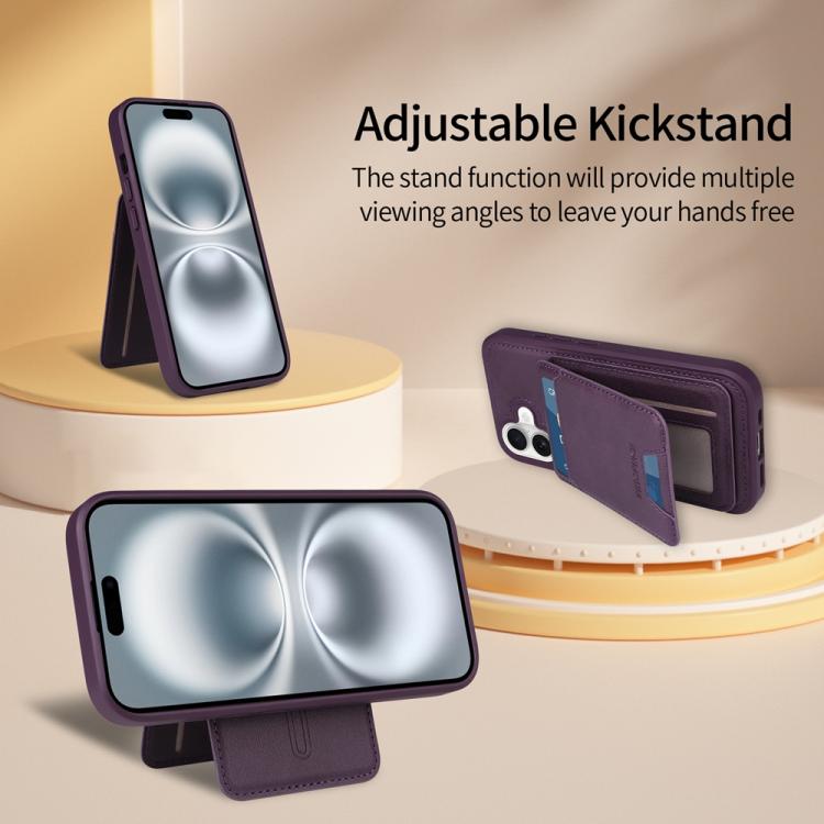 For iPhone 16 BETOPNICE Vertical Flip Detachable MagSafe Wallet Phone Case