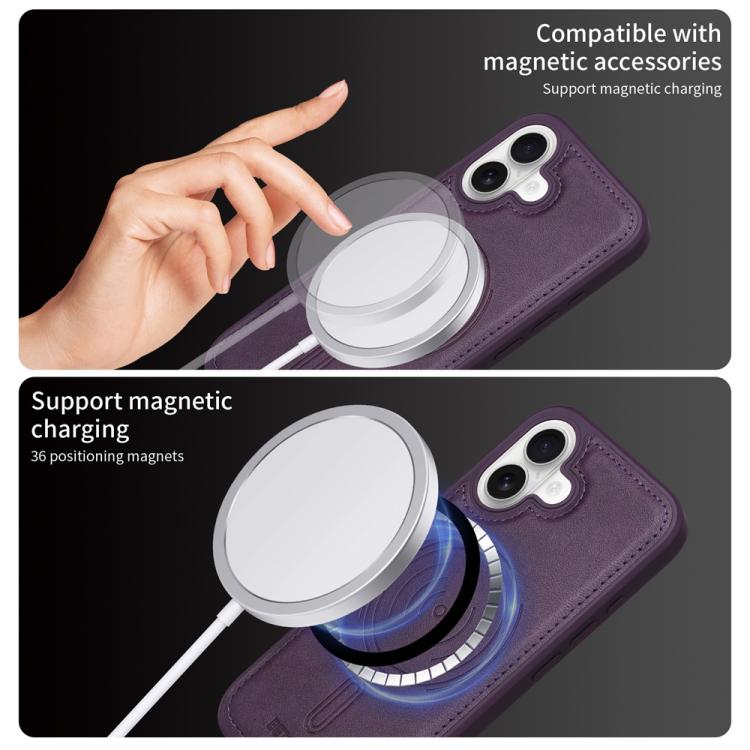 For iPhone 16 BETOPNICE Vertical Flip Detachable MagSafe Wallet Phone Case