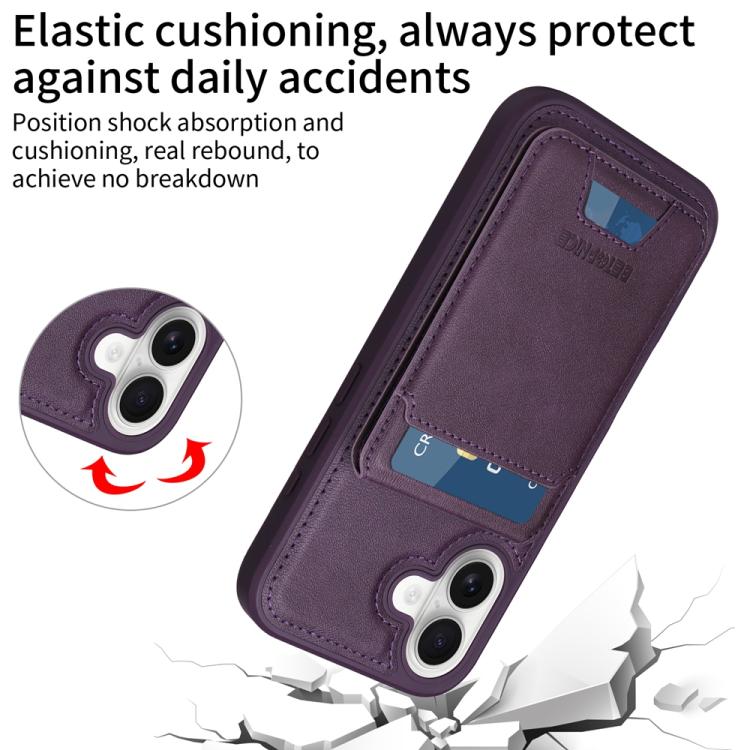 For iPhone 16 BETOPNICE Vertical Flip Detachable MagSafe Wallet Phone Case