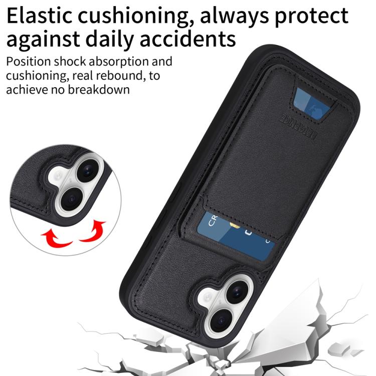 For iPhone 16 BETOPNICE Vertical Flip Detachable MagSafe Wallet Phone Case
