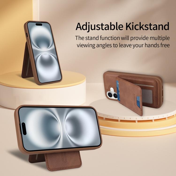 For iPhone 16 BETOPNICE Vertical Flip Detachable MagSafe Wallet Phone Case