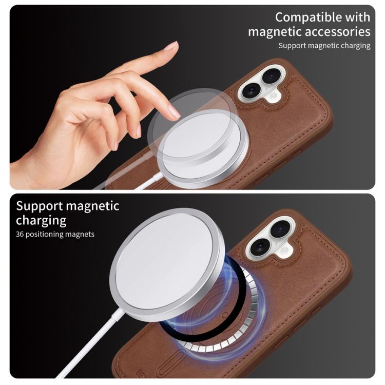 For iPhone 16 BETOPNICE Vertical Flip Detachable MagSafe Wallet Phone Case