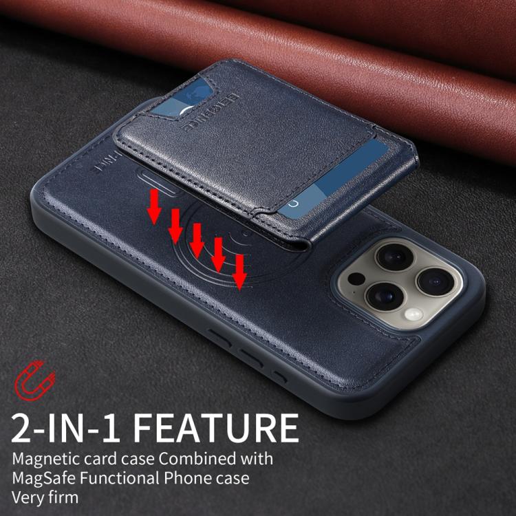 For iPhone 15 Pro Max BETOPNICE Vertical Flip Detachable MagSafe Wallet Phone Case