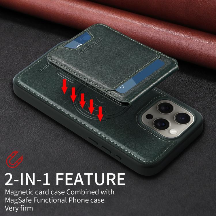 For iPhone 15 Pro Max BETOPNICE Vertical Flip Detachable MagSafe Wallet Phone Case