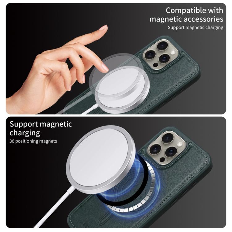 For iPhone 15 Pro Max BETOPNICE Vertical Flip Detachable MagSafe Wallet Phone Case