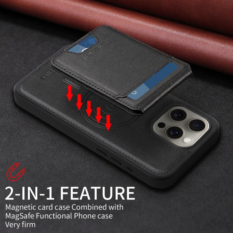 For iPhone 15 Pro Max BETOPNICE Vertical Flip Detachable MagSafe Wallet Phone Case