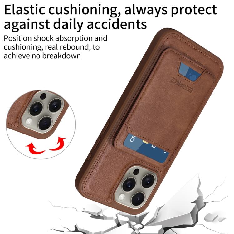 For iPhone 15 Pro Max BETOPNICE Vertical Flip Detachable MagSafe Wallet Phone Case