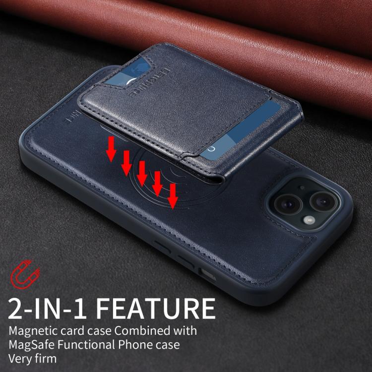 For iPhone 15 Plus BETOPNICE Vertical Flip Detachable MagSafe Wallet Phone Case