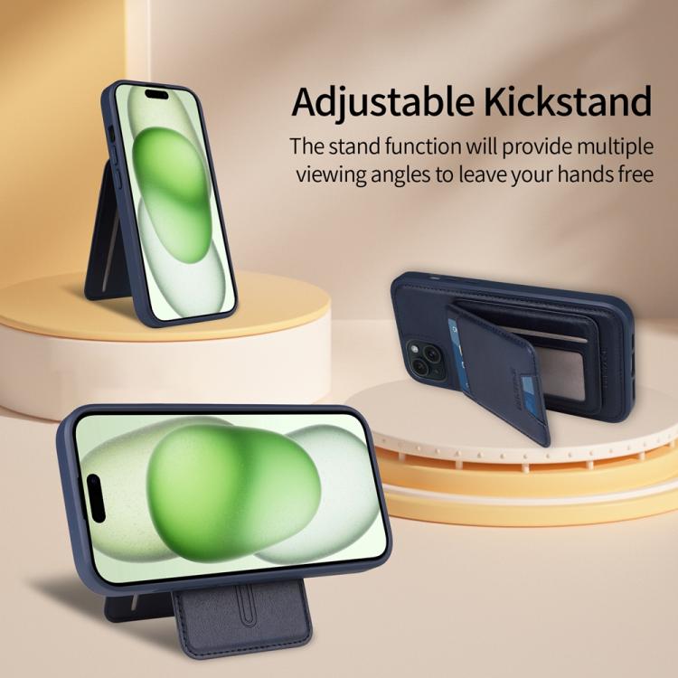 For iPhone 15 Plus BETOPNICE Vertical Flip Detachable MagSafe Wallet Phone Case