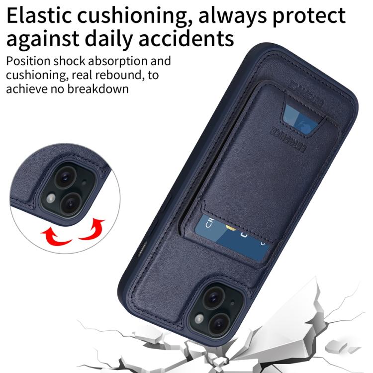 For iPhone 15 Plus BETOPNICE Vertical Flip Detachable MagSafe Wallet Phone Case