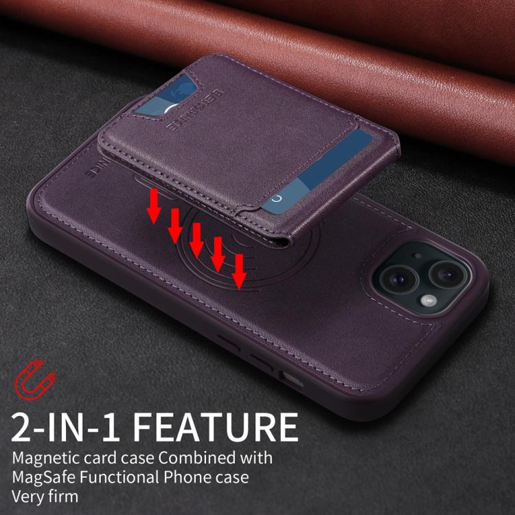 For iPhone 15 Plus BETOPNICE Vertical Flip Detachable MagSafe Wallet Phone Case