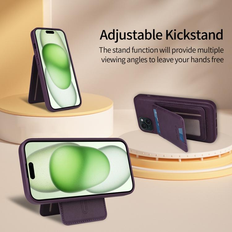 For iPhone 15 Plus BETOPNICE Vertical Flip Detachable MagSafe Wallet Phone Case