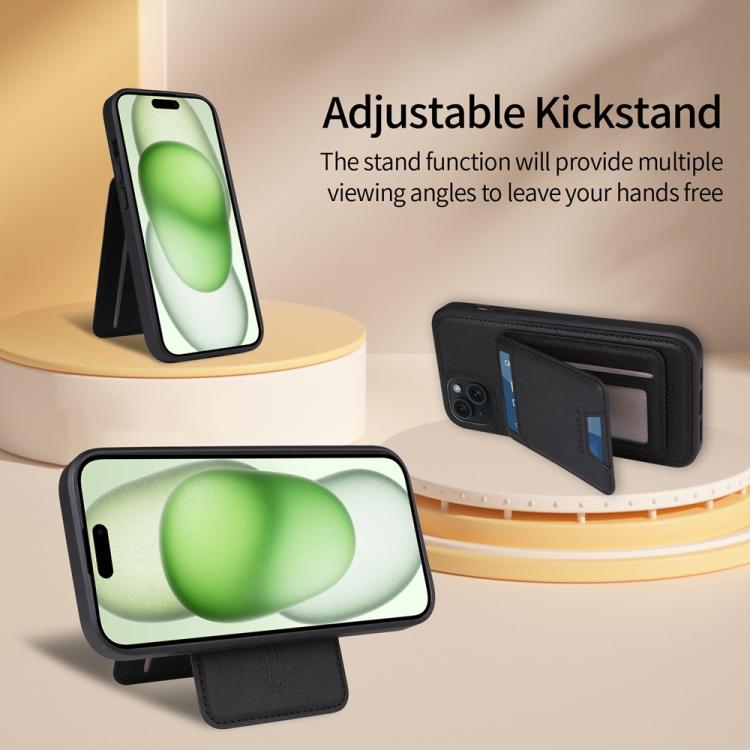 For iPhone 15 Plus BETOPNICE Vertical Flip Detachable MagSafe Wallet Phone Case