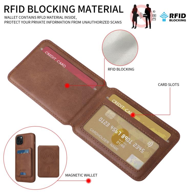 For iPhone 15 Plus BETOPNICE Vertical Flip Detachable MagSafe Wallet Phone Case