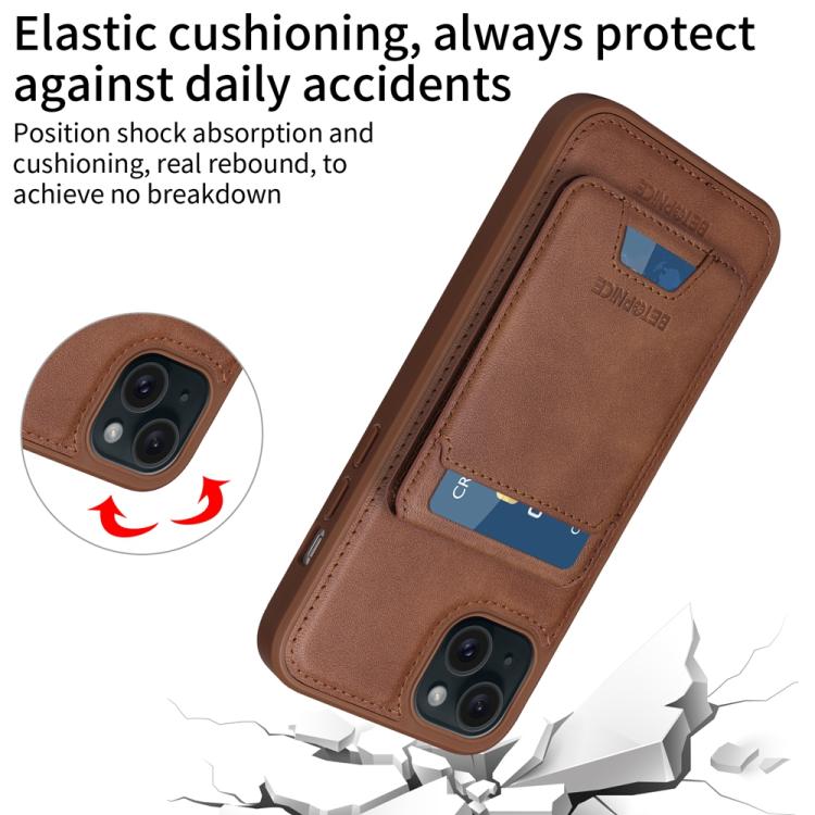 For iPhone 15 Plus BETOPNICE Vertical Flip Detachable MagSafe Wallet Phone Case