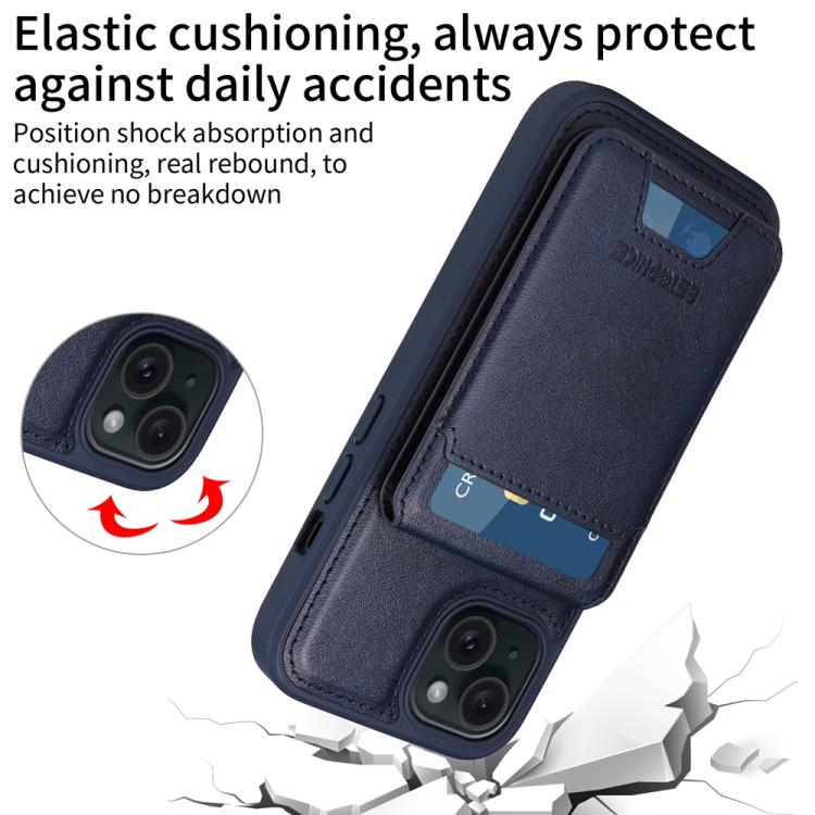 For iPhone 15 BETOPNICE Vertical Flip Detachable MagSafe Wallet Phone Case