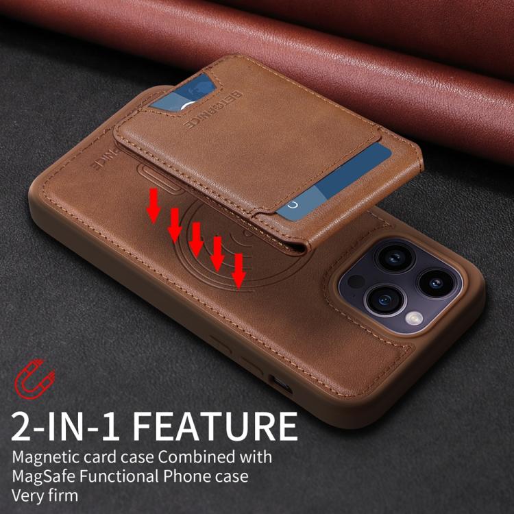 For iPhone 14 Pro Max BETOPNICE Vertical Flip Detachable MagSafe Wallet Phone Case