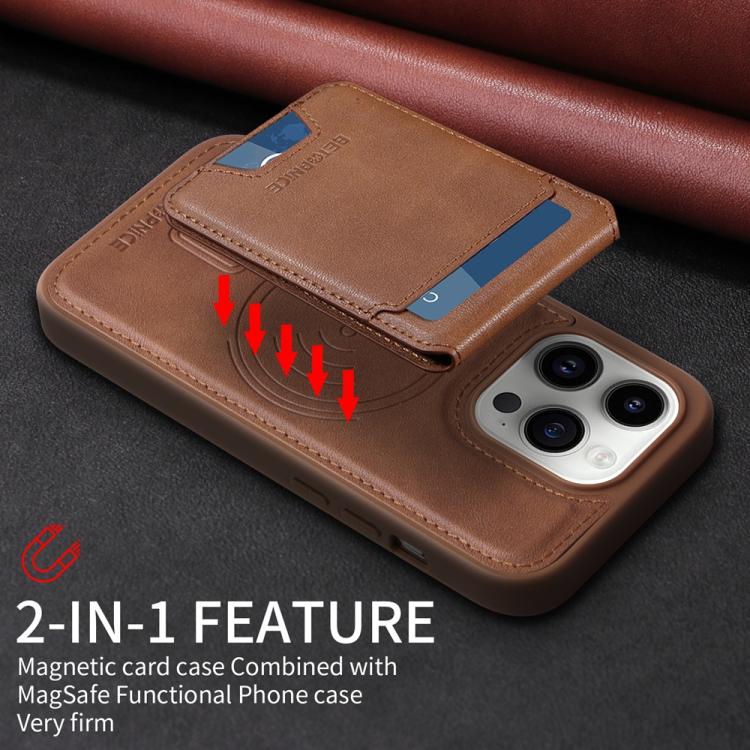 For iPhone 14 Pro BETOPNICE Vertical Flip Detachable MagSafe Wallet Phone Case