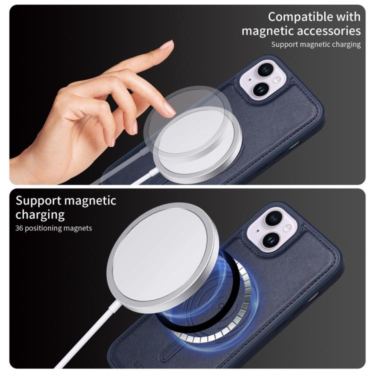 For iPhone 14 Plus BETOPNICE Vertical Flip Detachable MagSafe Wallet Phone Case