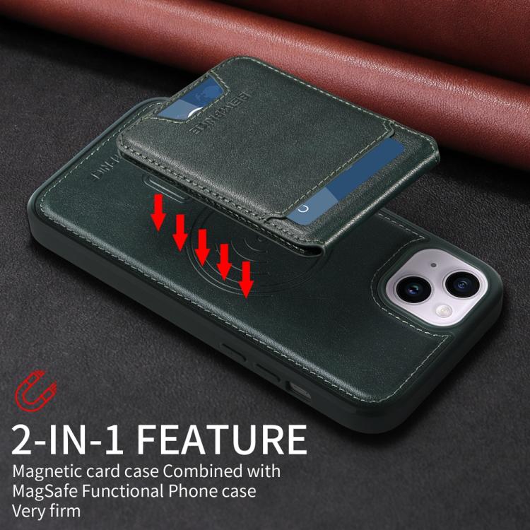 For iPhone 14 Plus BETOPNICE Vertical Flip Detachable MagSafe Wallet Phone Case