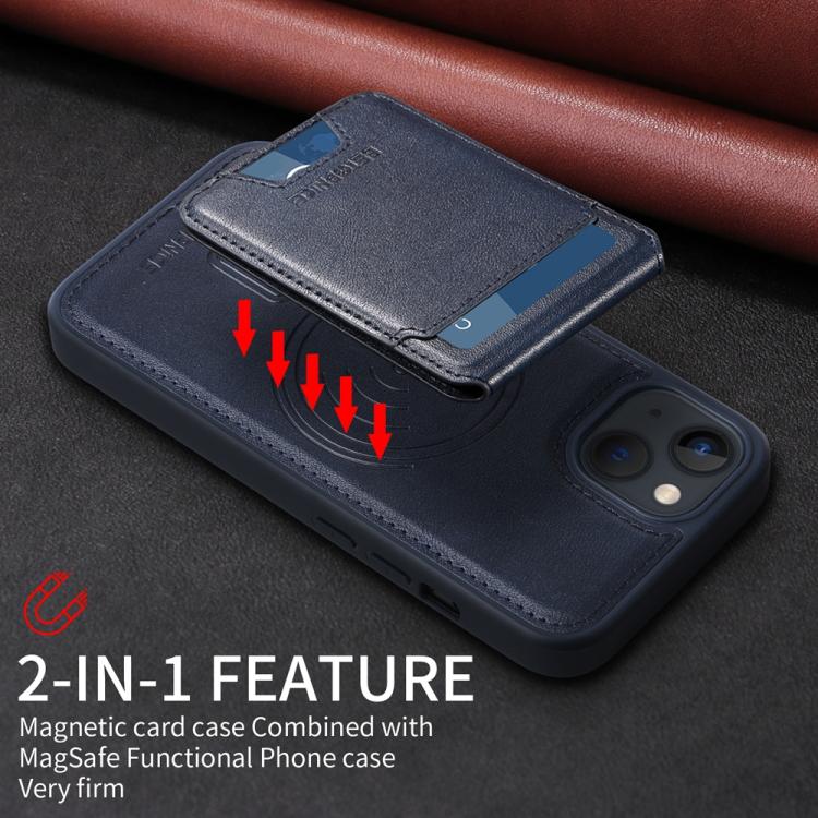 For iPhone 14 / 13 BETOPNICE Vertical Flip Detachable MagSafe Wallet Phone Case