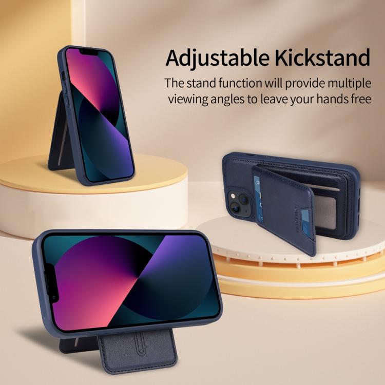 For iPhone 14 / 13 BETOPNICE Vertical Flip Detachable MagSafe Wallet Phone Case