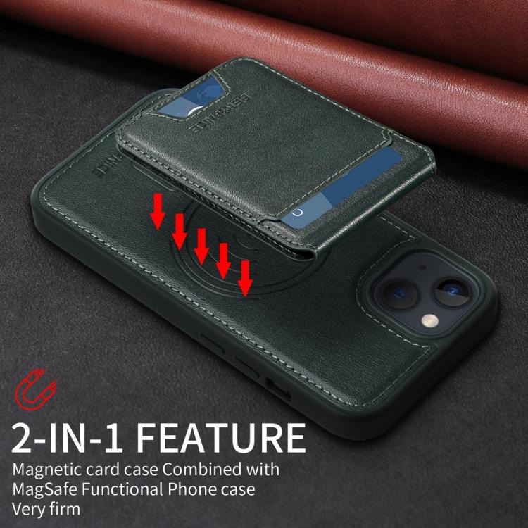 For iPhone 14 / 13 BETOPNICE Vertical Flip Detachable MagSafe Wallet Phone Case