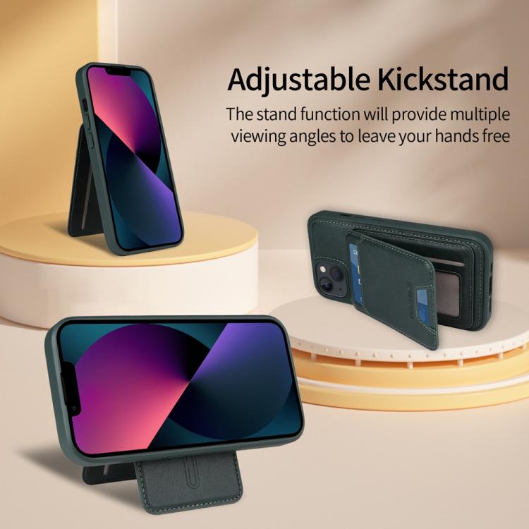 For iPhone 14 / 13 BETOPNICE Vertical Flip Detachable MagSafe Wallet Phone Case