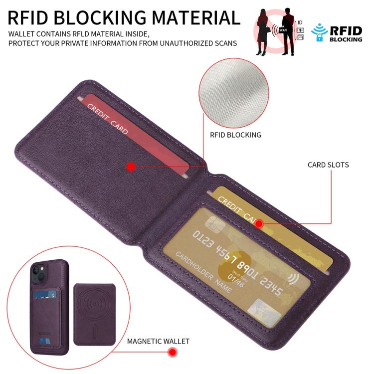 For iPhone 14 / 13 BETOPNICE Vertical Flip Detachable MagSafe Wallet Phone Case