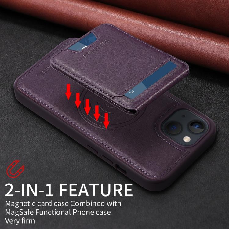 For iPhone 14 / 13 BETOPNICE Vertical Flip Detachable MagSafe Wallet Phone Case