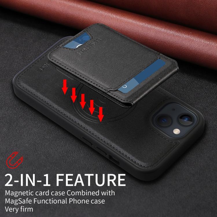 For iPhone 14 / 13 BETOPNICE Vertical Flip Detachable MagSafe Wallet Phone Case