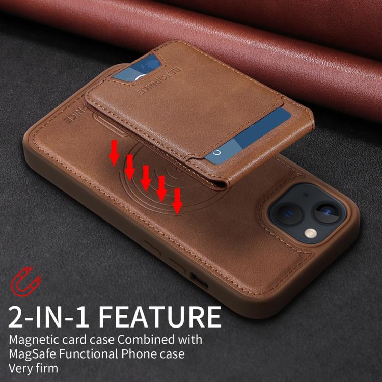For iPhone 14 / 13 BETOPNICE Vertical Flip Detachable MagSafe Wallet Phone Case
