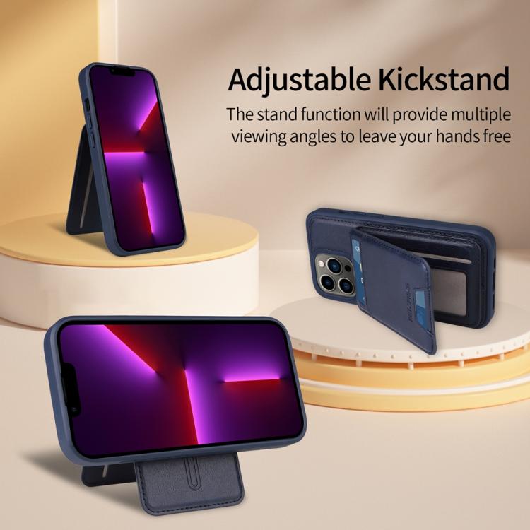 For iPhone 13 Pro BETOPNICE Vertical Flip Detachable MagSafe Wallet Phone Case