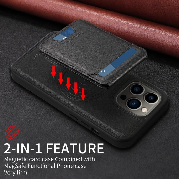 For iPhone 13 Pro BETOPNICE Vertical Flip Detachable MagSafe Wallet Phone Case