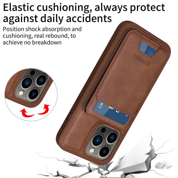 For iPhone 13 Pro BETOPNICE Vertical Flip Detachable MagSafe Wallet Phone Case