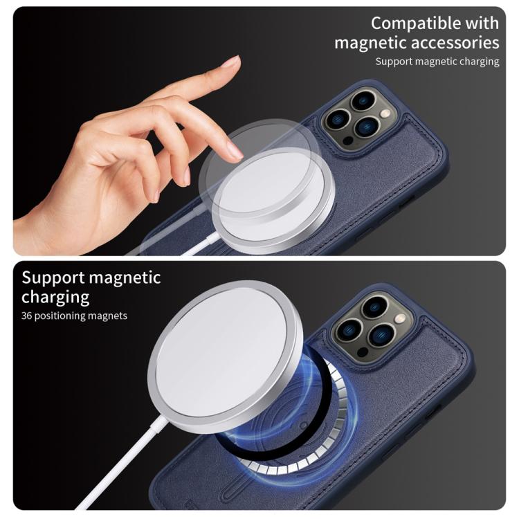 For iPhone 13 Pro Max BETOPNICE Vertical Flip Detachable MagSafe Wallet Phone Case