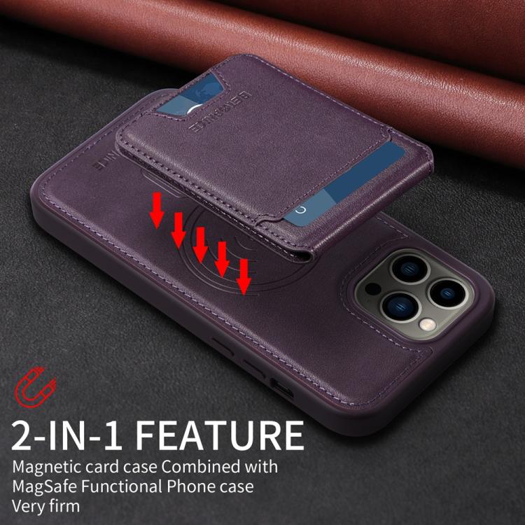 For iPhone 13 Pro Max BETOPNICE Vertical Flip Detachable MagSafe Wallet Phone Case