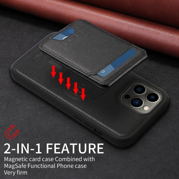 For iPhone 13 Pro Max BETOPNICE Vertical Flip Detachable MagSafe Wallet Phone Case