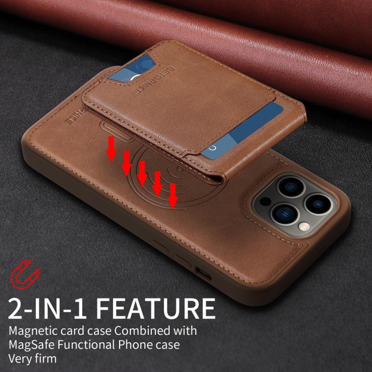 For iPhone 13 Pro Max BETOPNICE Vertical Flip Detachable MagSafe Wallet Phone Case