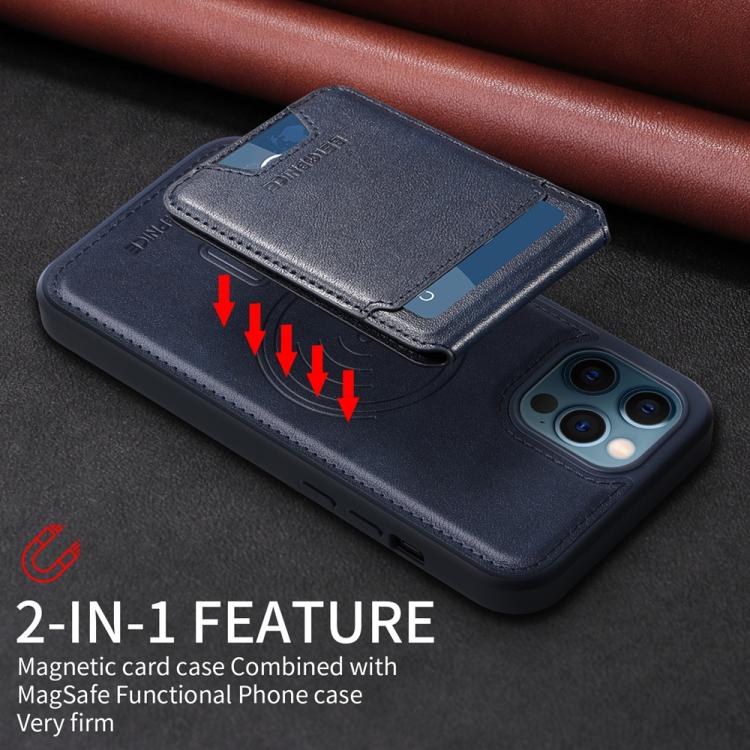 For iPhone 12 Pro Max BETOPNICE Vertical Flip Detachable MagSafe Wallet Phone Case