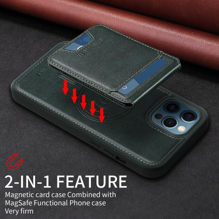 For iPhone 12 Pro Max BETOPNICE Vertical Flip Detachable MagSafe Wallet Phone Case