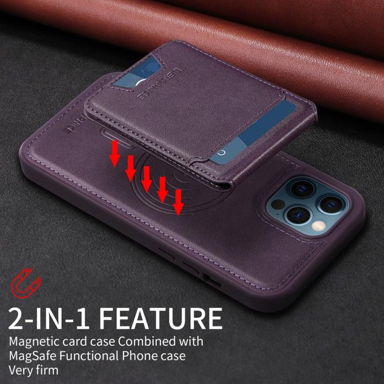 For iPhone 12 Pro Max BETOPNICE Vertical Flip Detachable MagSafe Wallet Phone Case