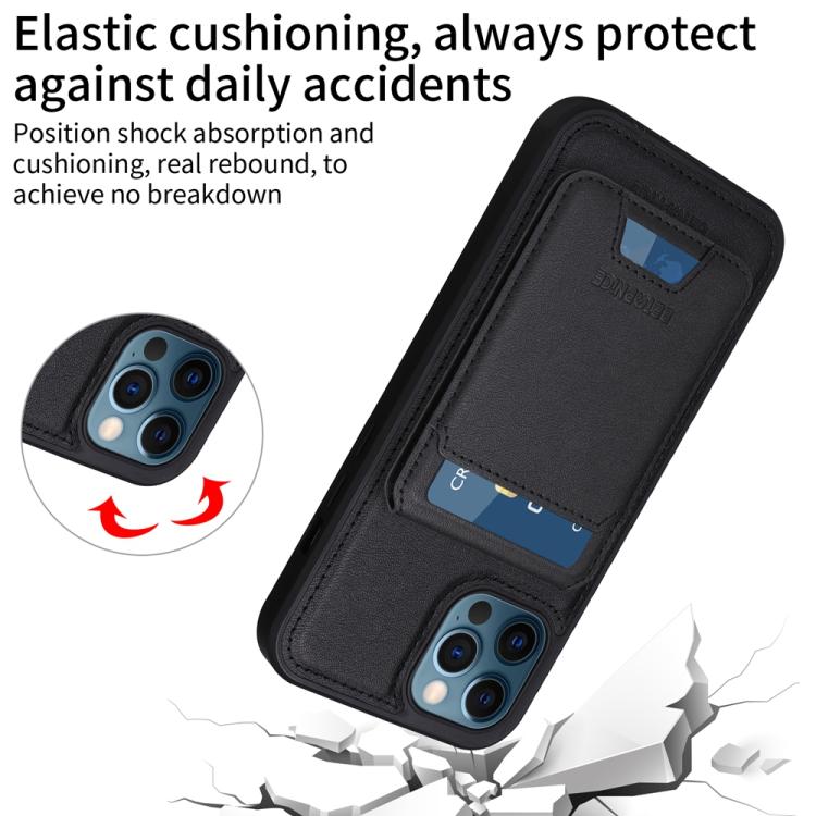 For iPhone 12 Pro Max BETOPNICE Vertical Flip Detachable MagSafe Wallet Phone Case