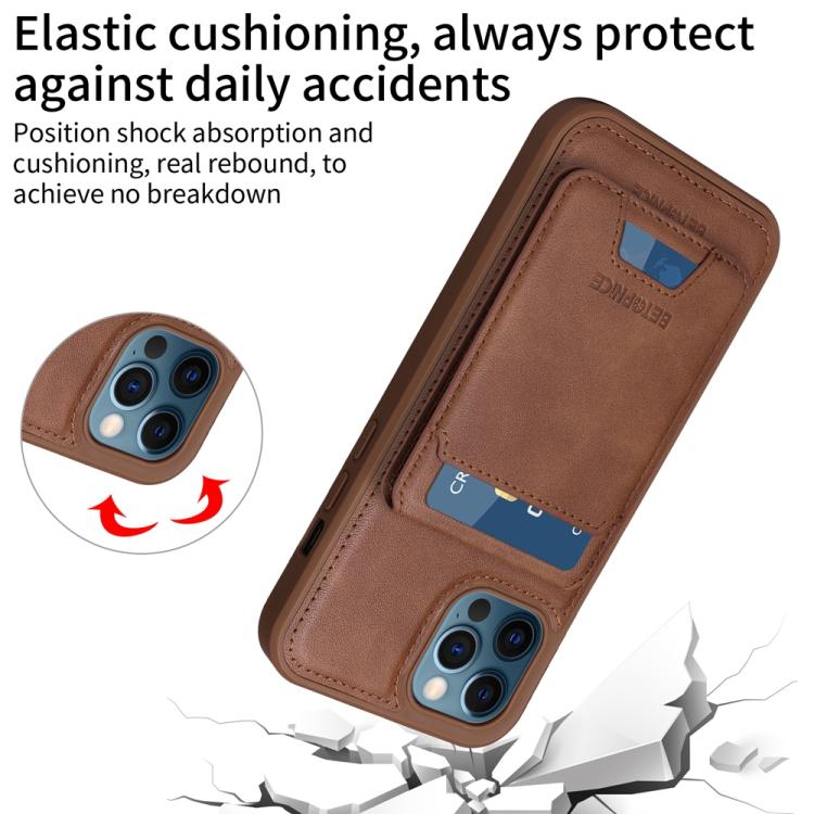 For iPhone 12 Pro Max BETOPNICE Vertical Flip Detachable MagSafe Wallet Phone Case