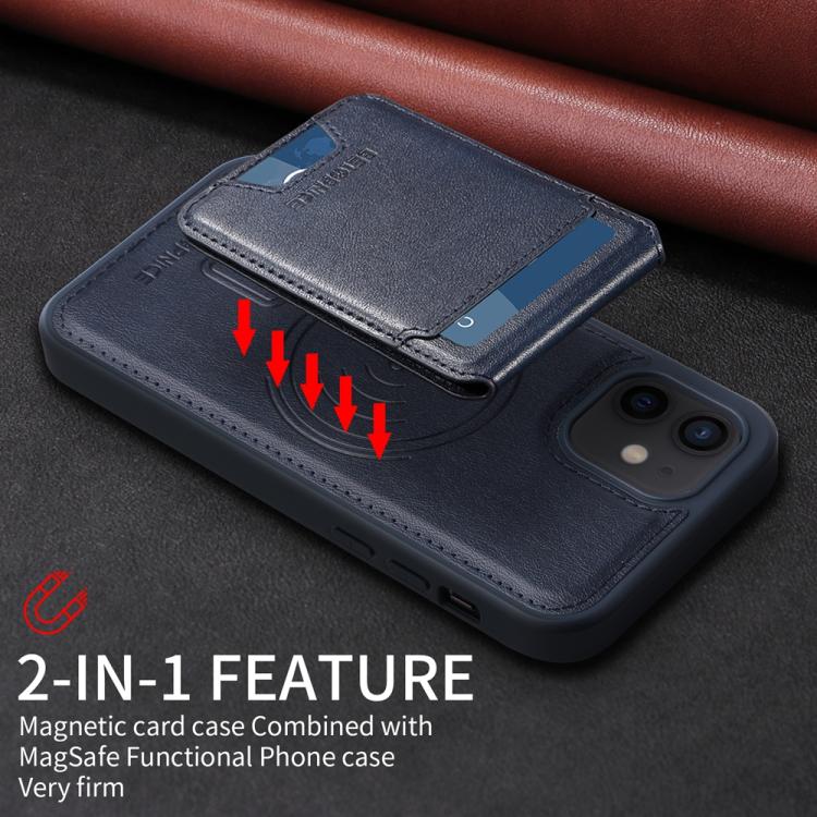 For iPhone 12 / 12 Pro BETOPNICE Vertical Flip Detachable MagSafe Wallet Phone Case