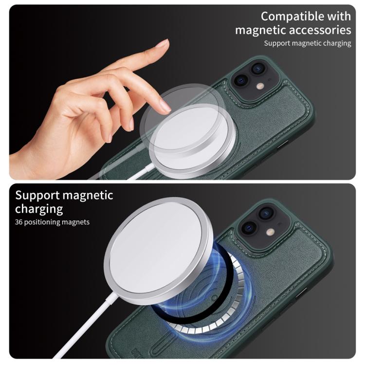 For iPhone 12 / 12 Pro BETOPNICE Vertical Flip Detachable MagSafe Wallet Phone Case