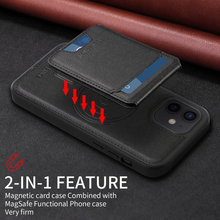 For iPhone 12 / 12 Pro BETOPNICE Vertical Flip Detachable MagSafe Wallet Phone Case