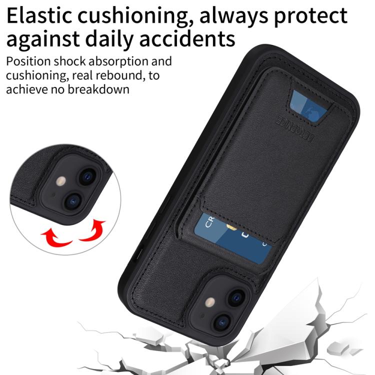 For iPhone 12 / 12 Pro BETOPNICE Vertical Flip Detachable MagSafe Wallet Phone Case