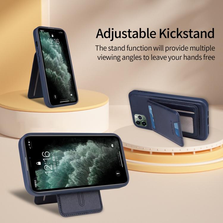 For iPhone 11 Pro Max BETOPNICE Vertical Flip Detachable MagSafe Wallet Phone Case