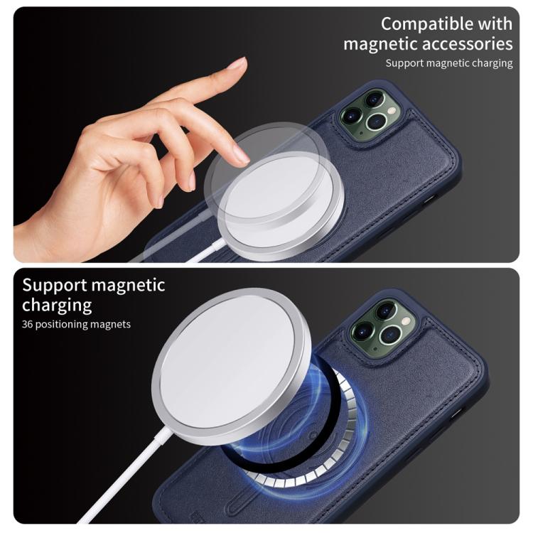 For iPhone 11 Pro Max BETOPNICE Vertical Flip Detachable MagSafe Wallet Phone Case